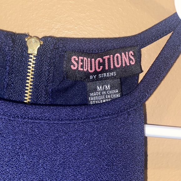 SEDUCTIONS By Sirens Gold Waist Chain Band Crop Tank Top - Picture 3 of 5